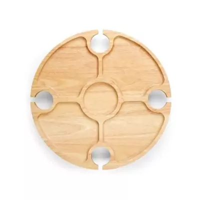 Plateau apéritif en bois d'hévéa LIVOO MES150