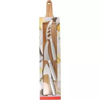 Planche à découper MENASTYL avec 3 couteaux à fromage