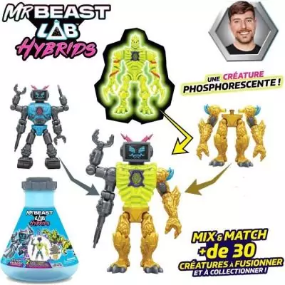 Pack de 2 figurines MRBEAST LAB - Mix & Match - Surprise + Bonus