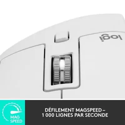 Souris sans fil Logitech MX Master 3S - Gris Pâle: Performance ultime