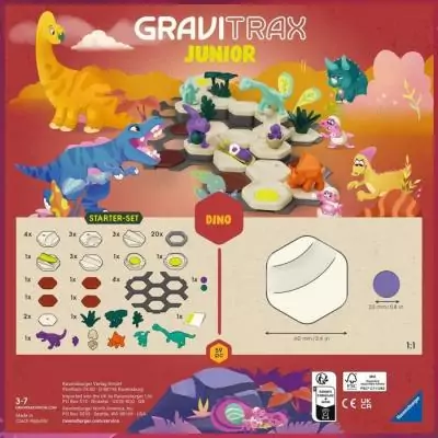 GraviTrax JUNIOR Starter Set Little Dino : Circuit de bille amusant