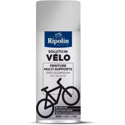 Peinture vélo RIPOLIN 0,4L Gris alu mat - BOMBE DE PEINTURE