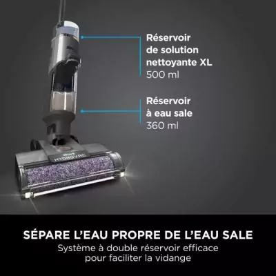 Aspirateur laveur sans fil Shark HydroVac - Brosse rotative antimicrobienne