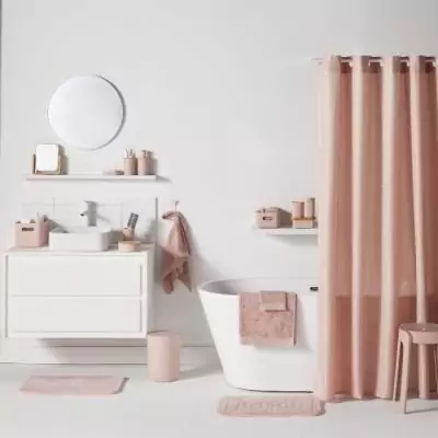 Lot de 6 accessoires SDB - TODAY - Pink glamour