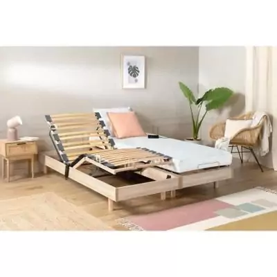 Ensemble relaxation matelas + sommiers électriques 2x80x200cm - Made in France