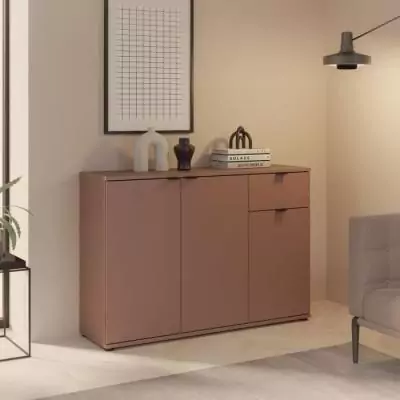 Commode Ganymède Terracotta - 3 Portes - 1 Tiroir Commode Ganymède Terracotta - 3 Portes - 1 Tiroir