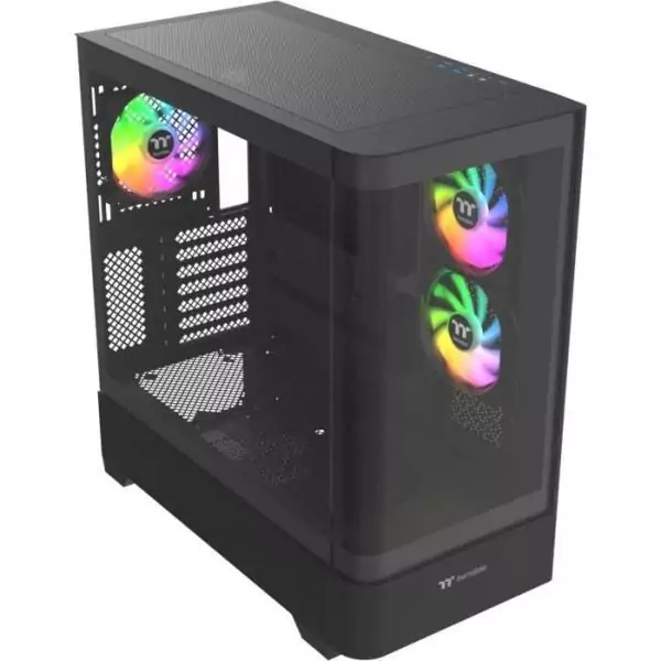 Boîtier PC sans alimentation - THERMALTAKE - View 290 TG ARGB - Moyen tour - Format ATX - 3x120mm A-RGB inclus - Noir