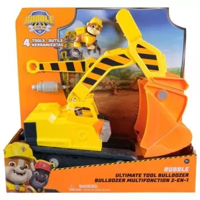 Bulldozer multifonction 2 en 1 pour figurine miniature