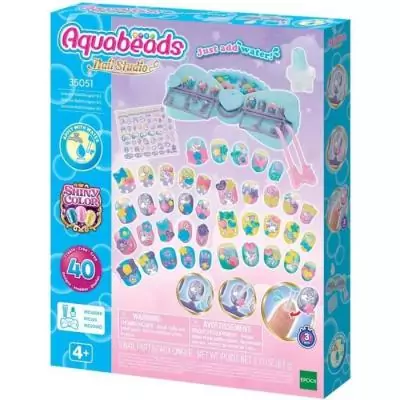 Mon kit de manucure Licorne Aquabeads - 40 ongles - Stickers