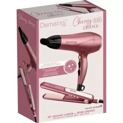 Coffret lisseur + sèche-cheveux 2200 W - Cherry Chérie