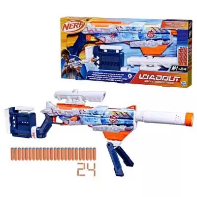 Nerf Loadout Arctic Zerostriker: Blaster avec 4 accessoires interchangeables