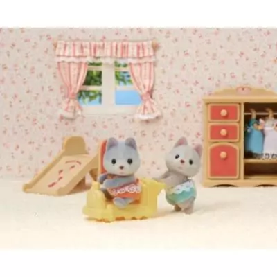 Mini-univers SYLVANIAN FAMILIES - Les jumeaux husky - Orange - Mixte - 3 ans+