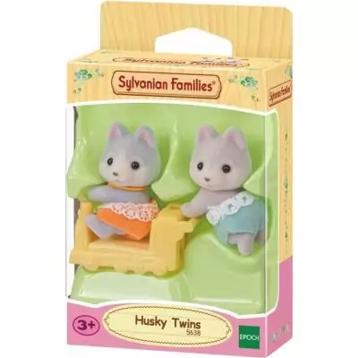 Mini-univers SYLVANIAN FAMILIES - Les jumeaux husky - Orange - Mixte - 3 ans+