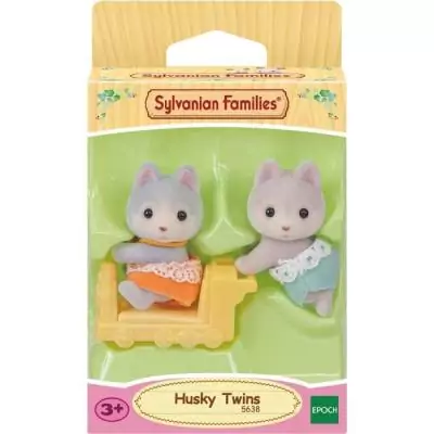 Mini-univers SYLVANIAN FAMILIES - Les jumeaux husky - Orange - Mixte - 3 ans+
