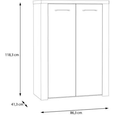 Armoire à chaussures NELLEKE - Range jusqu'à 20 paires