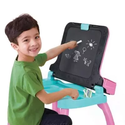 Tableau interactif et musical VTECH Magibureau 6 en 1 Rose Tableau interactif et musical VTECH Magibureau 6 en 1 Rose