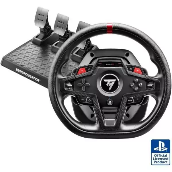 Volant PC - THRUSTMASTER - T248R - Ergonomique et polyvalent - 280 mm - Noir