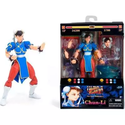 Figurine articulée Chun-Li 15cm + accessoires pour joueurs de 8 ans