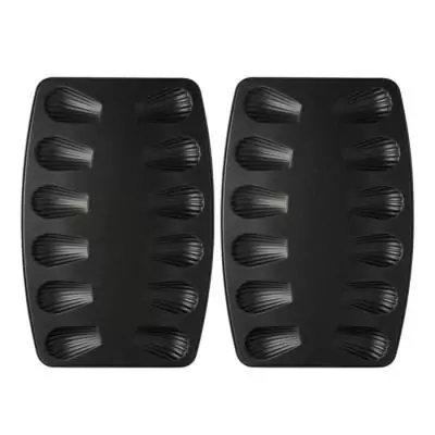 Lot de 2 moules à madeleines 12 empreintes - ZENKER - Spécial Pays