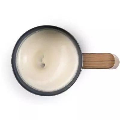 Mousseur à lait DOMO 500W - Gris/Bois - Socle 360°