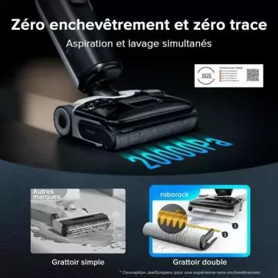 ROBOROCK F25 ACE COMBO: Aspi Laveur sans Fil 5-en-1