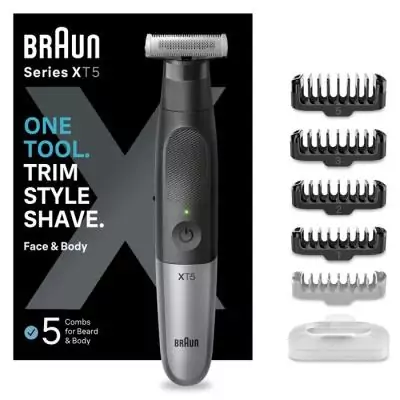 Braun Tondeuse Barbe Series X XT5100 - Rasoir Visage & Corps