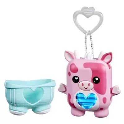 Figurine Nano-mals Mootilda la vache rose pour enfants