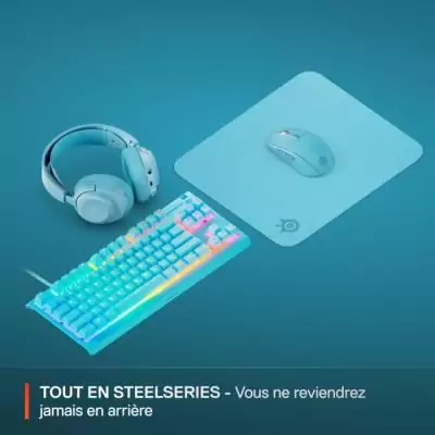 Tapis de souris gaming SteelSeries QcK M - Cyan Tapis de souris gaming SteelSeries QcK M - Cyan