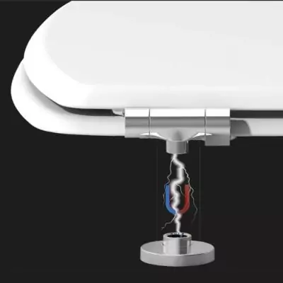 Abattant WC Design avec Frein de Chute Magnétique - Blanc