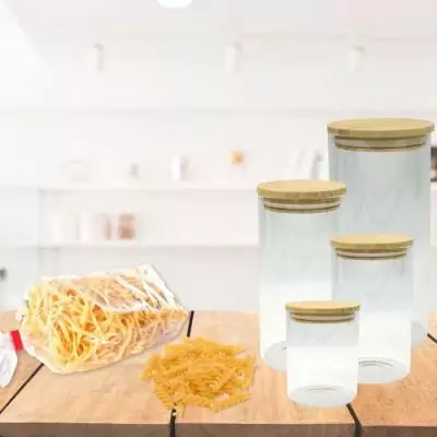 Ensemble 4 boîtes conservation verre FACKELMANN Nature