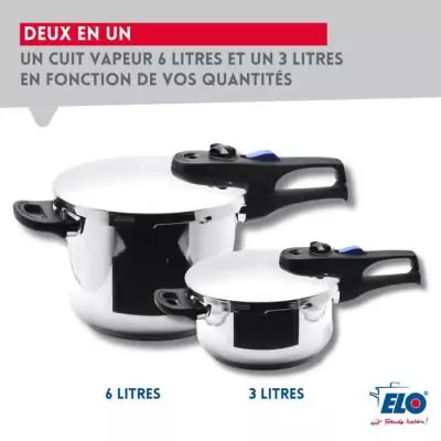 Autocuiseur vapeur FACKELMANN Elo Praktika Plus XL - 22 cm - Inox 18/10