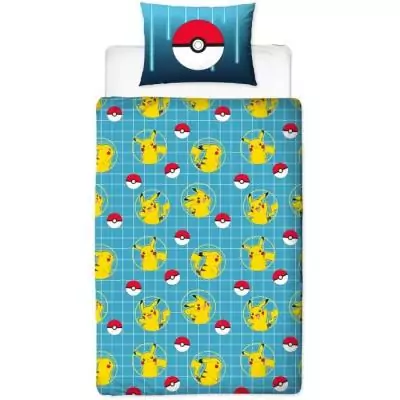 Parure de lit réversible Pokémon Pikachu Laser - Microfibre