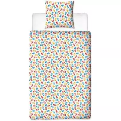 Parure de lit réversible MARIO BROS - Microfibre - 1 housse de couette 140x200cm + 1 taie 63x63cm