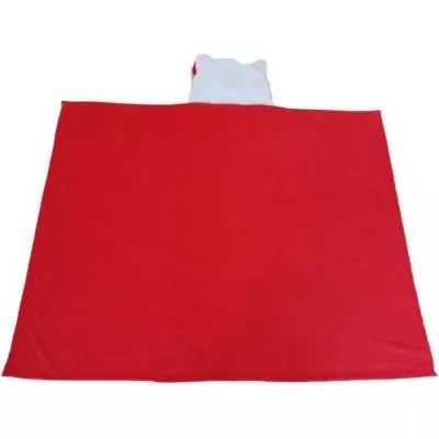 Plaid polaire à capuche 3D HELLO KITTY - Rouge - 120 x 150 cm