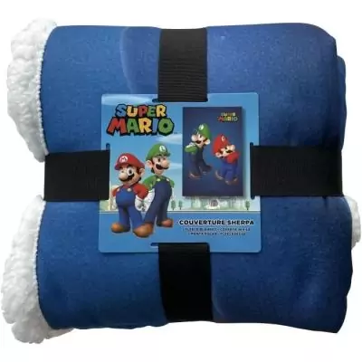 Couverture Sherpa MARIO BROS Mario & Luigi - 100 x 150 cm