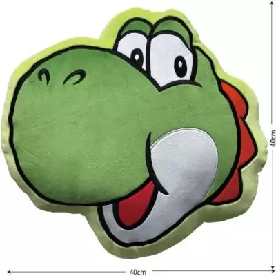 Coussin 3D Mario Bros Yoshi 40 cm - Microfibre
