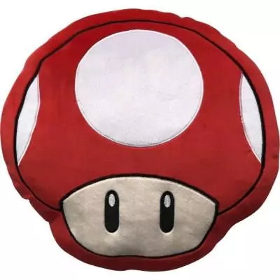 Coussin 3D Mario Bros Champignon Microfibre 40 cm