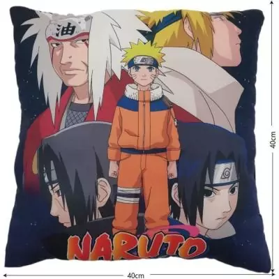 Coussin double face Naruto et ses amis - Microfibre 40 x 40 cm