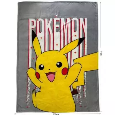 Plaid POKEMON Pikachu 130 x 180 cm