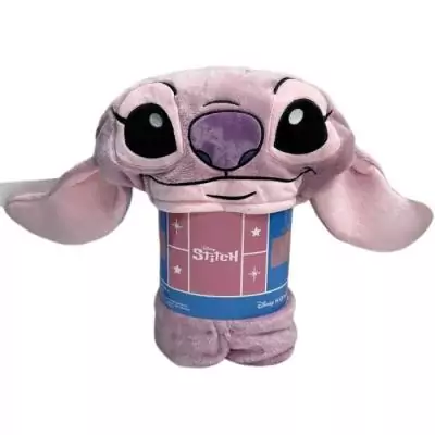 Plaid polaire à capuche 3D LILO & STITCH Angel - 120 x 150 cm