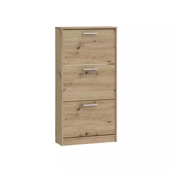 Meubles a chaussures - 6 paires - Décor Chene - 3 abattants - L58,2 x P20,4 x H115,5 cm - MAC