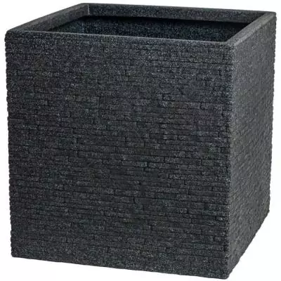 Pot de fleur STRATA moderne - Grand format - Couleur Cendres