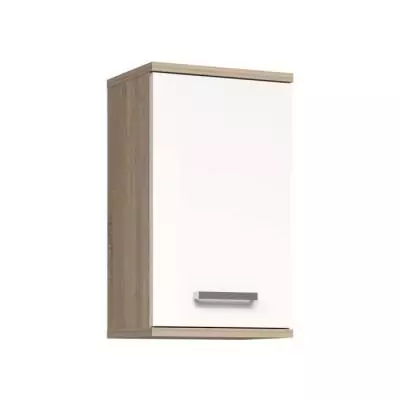 Armoire suspendue salle de bain blanc/chêne Sonoma - 1 porte 