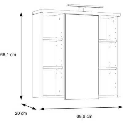 Armoire suspendue de salle de bain - Chêne Sonoma - Pratique et stylée