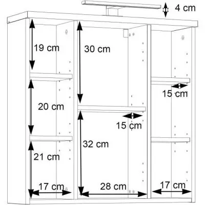 Armoire suspendue de salle de bain - Chêne Sonoma - Pratique et stylée