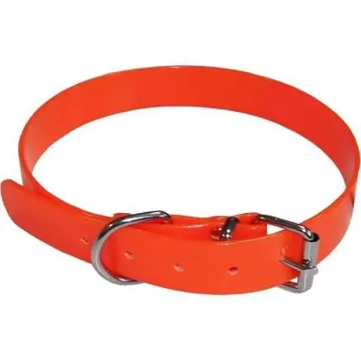 Collier pour chien AIME Fluo Hunt Taille M PVC Orange fluo