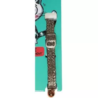 Collier pour chat - AIME - Éclat pailleté - Nylon rouge