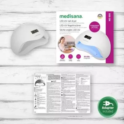 Lampe 2-en-1 ongles - MEDISANA - ND 880 - LED et UV - Ecran - minuterie - Capteur on/off auto - Blanc