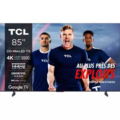 TCL 85C89B - TV QLED MiniLED 85 (215 cm) - 4K UHD 3840x2160 - 144 Hz - Dolby Vison IQ - Google TV - 4xHDMI 2.1 - WiFi