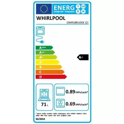 Four encastrable - Pyrolyse + Hydrolyse - Multifonction - WHIRLPOOL - OMR58RU0SX - Inox - Porte froide - 59,5 x 55,1 x 58,3 cm Four encastrable - Pyrolyse + Hydrolyse - Multifonction - WHIRLPOOL - OMR58RU0SX - Inox - Porte froide - 59,5 x 55,1 x 58,3 cm